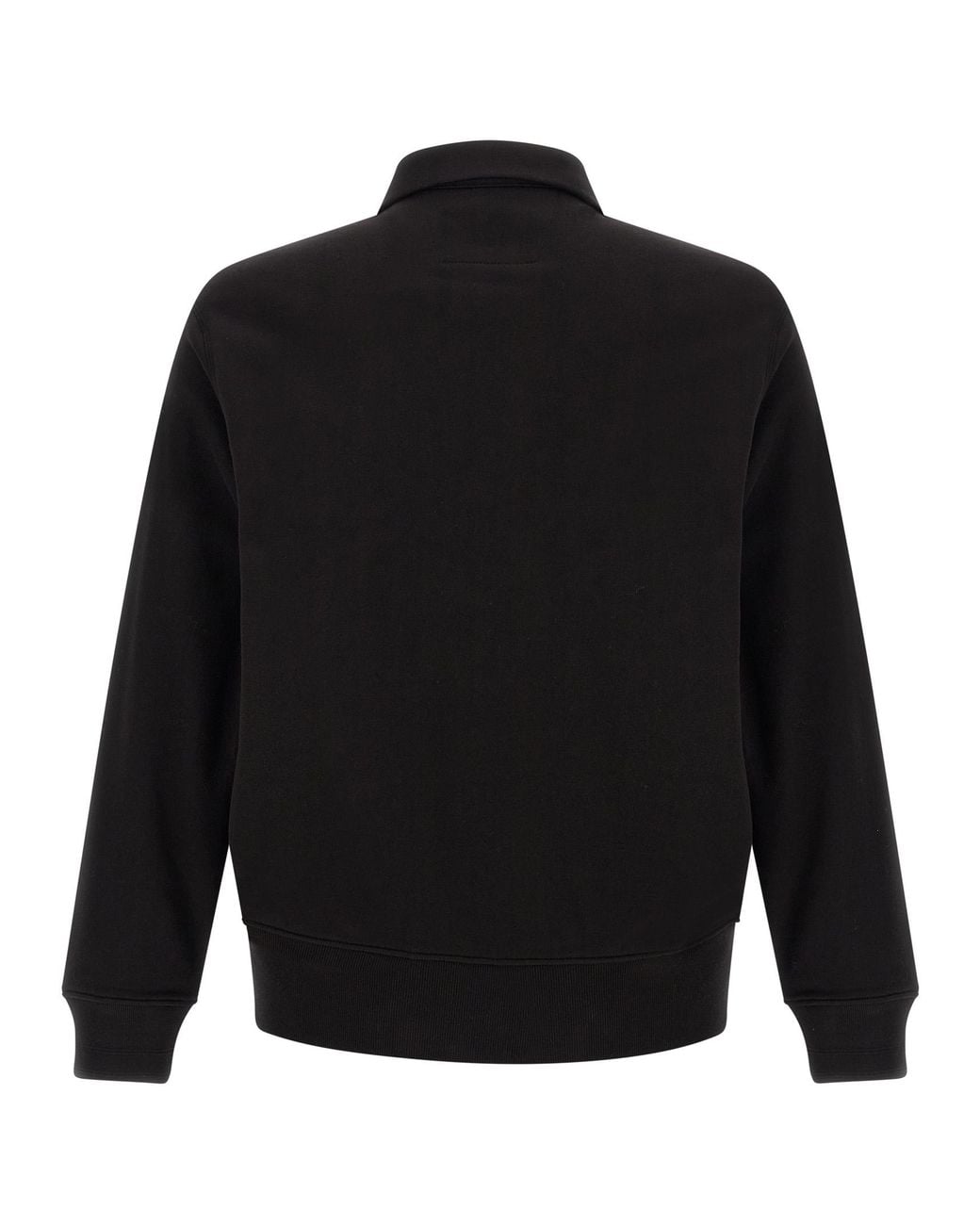 C P Company Black Cotton Fleece Sweatshirt for men