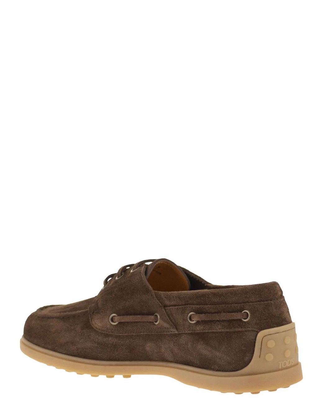 Tod's Brown Suede Boat Shoe for men