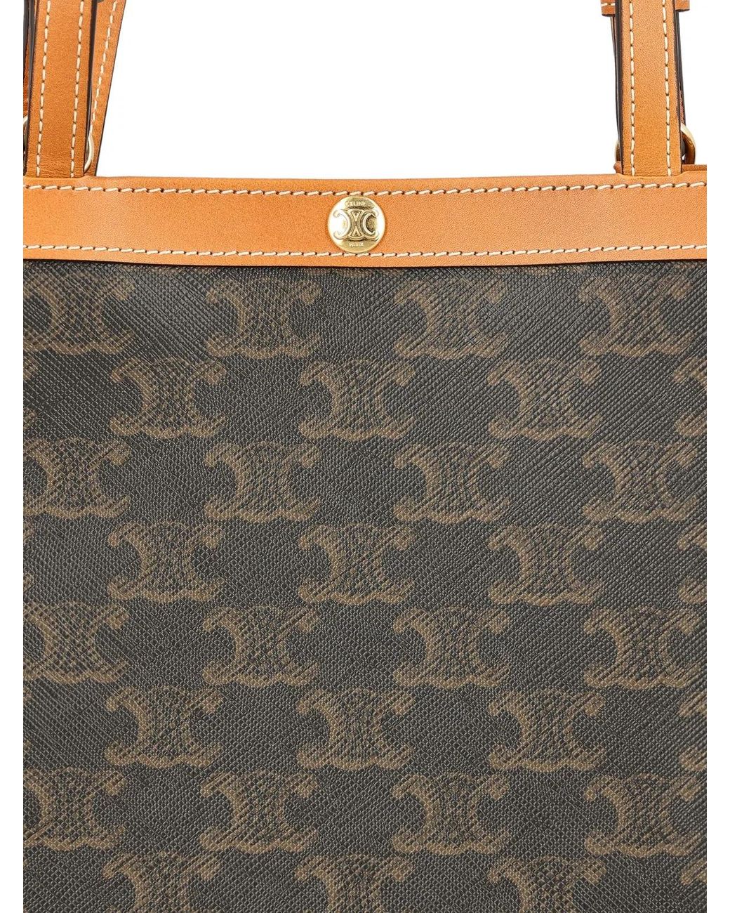 Céline Gray Triomphe Monogram-Print Tote Bag