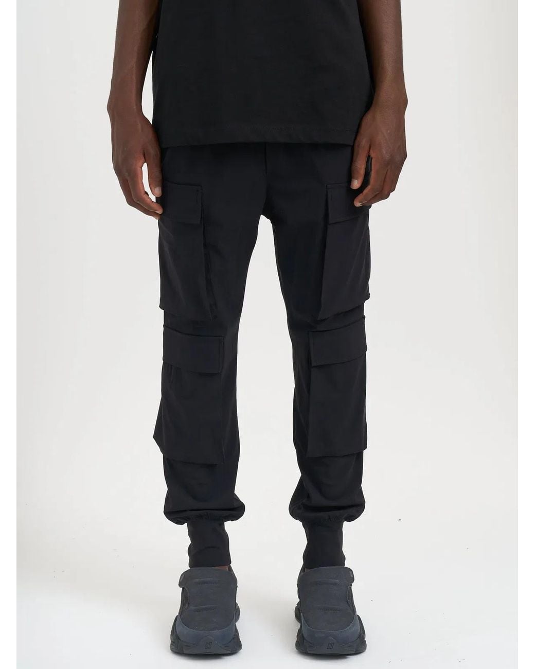 Thom Krom Black Cargo Jogger Pants for men