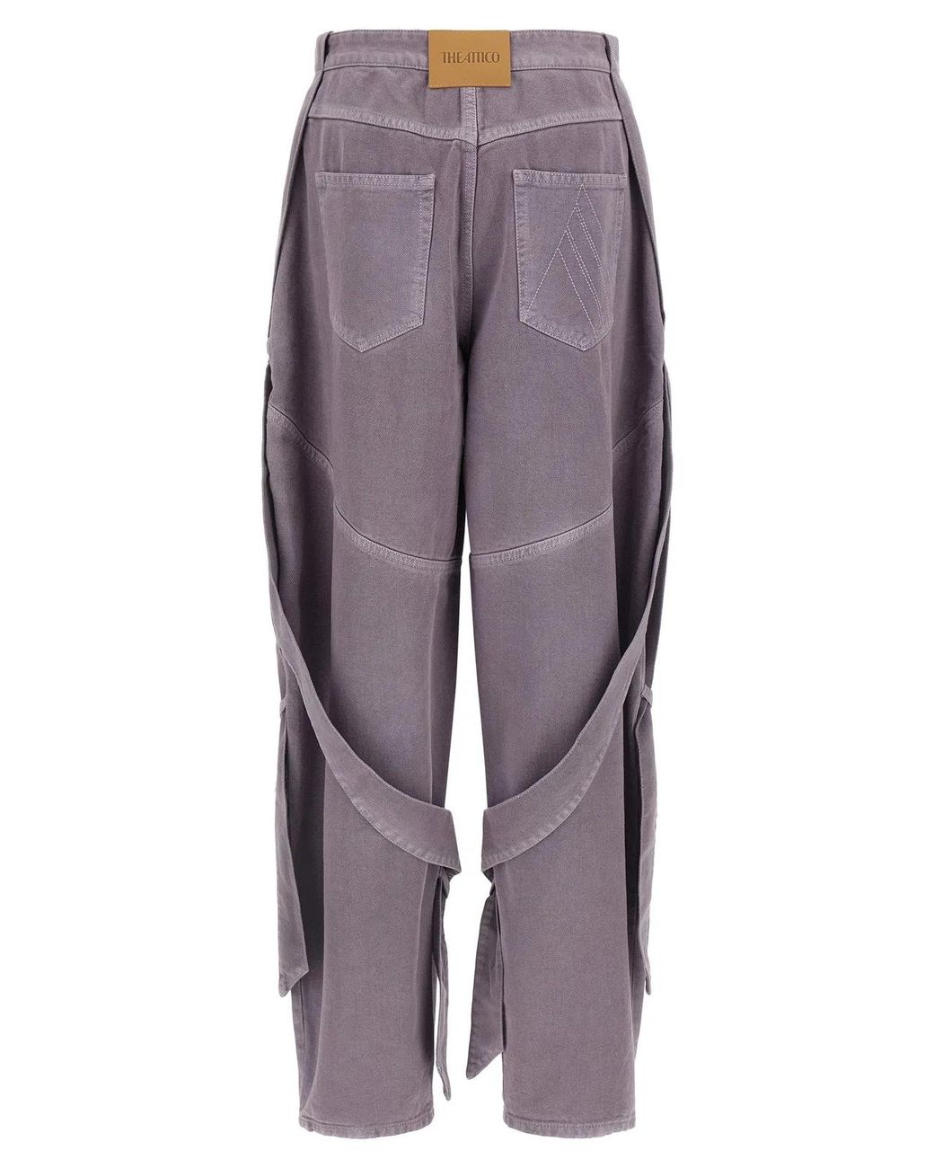 The Attico Purple Garment-Dyed Jeans