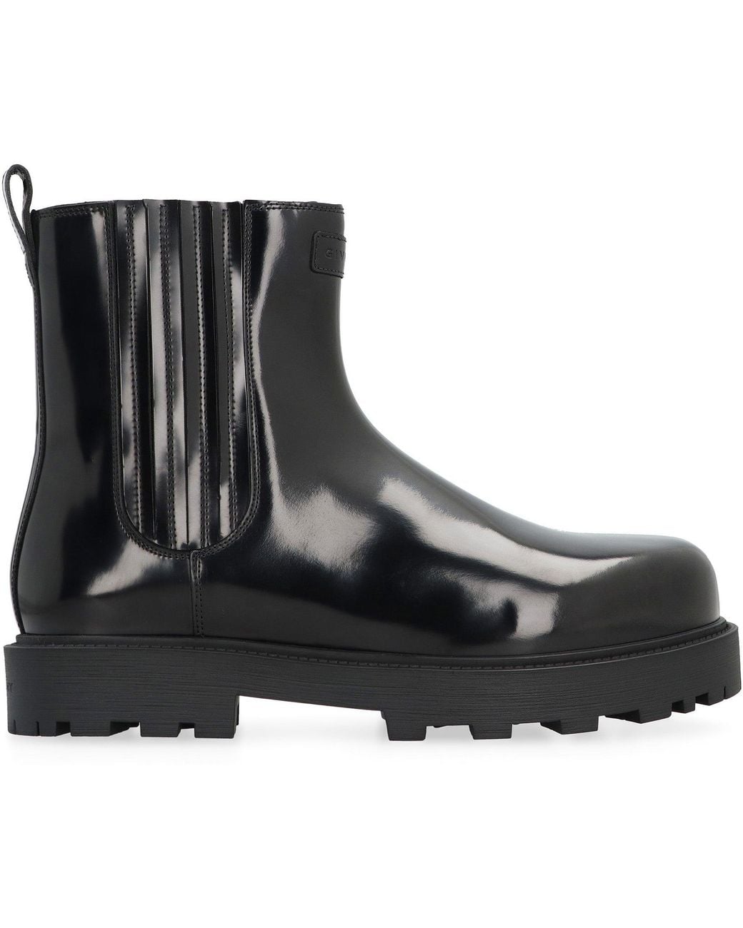 Givenchy Black Show Leather Chelsea Boots for men