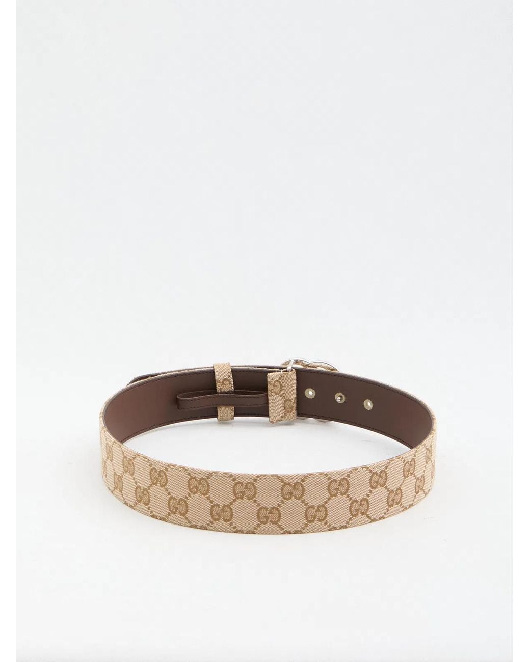 Gucci Brown Polyester Cotton Belt for men