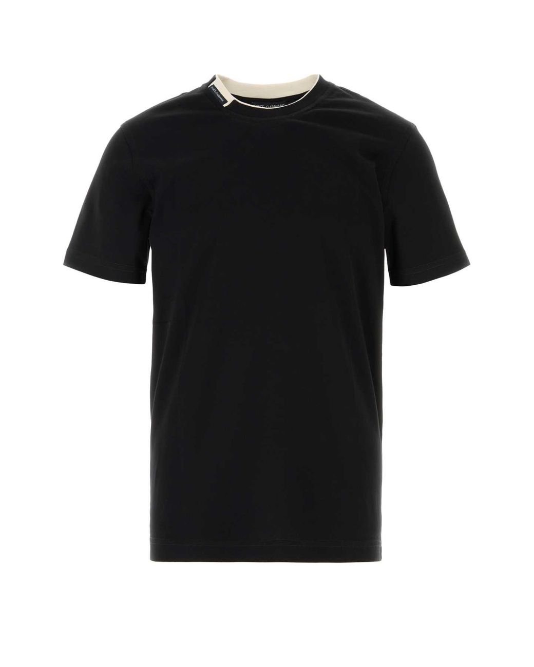 Dolce & Gabbana Black Crew Neck T-Shirt for men