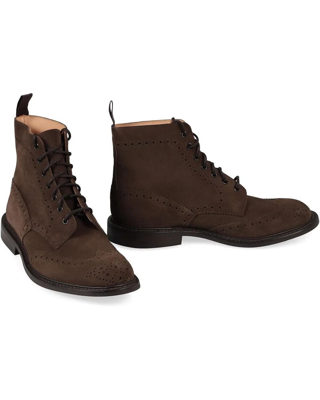 Tricker's Brown Stow Lace-Up Ankle Boots for men