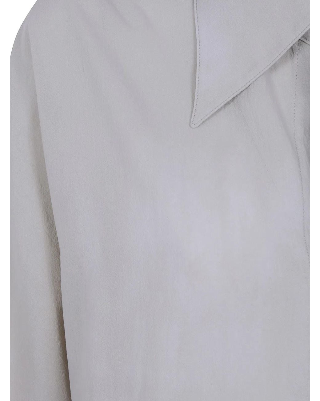 Ziggy Chen Blue Short Sleeves Back Gathered Shirt
