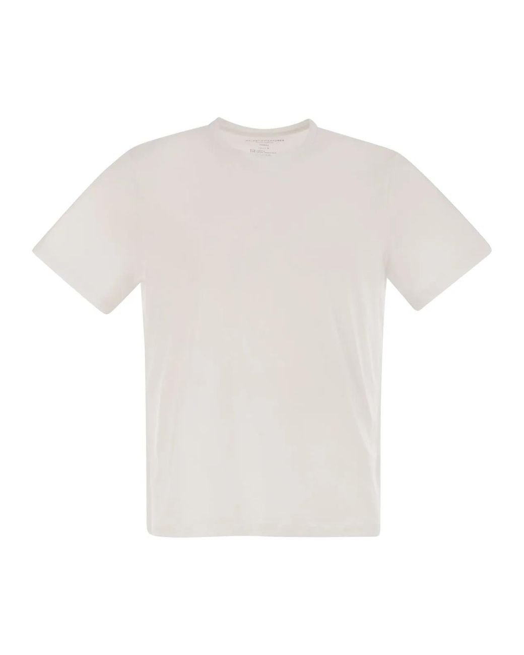 Majestic White Lyocell Crew-Neck T-Shirt for men