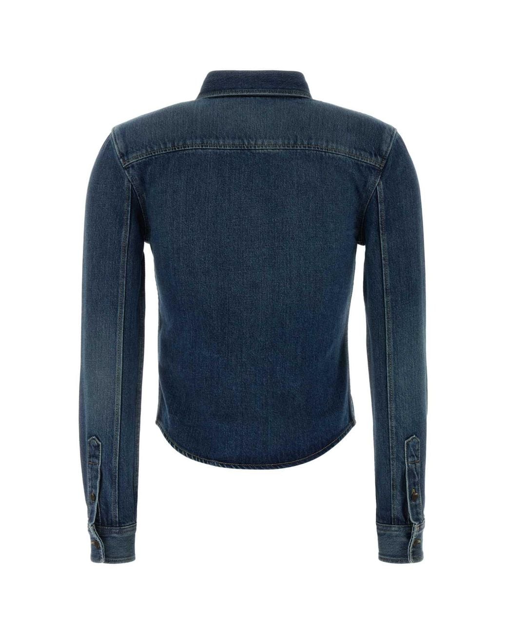 Saint Laurent Blue Day Shirt Cassandre