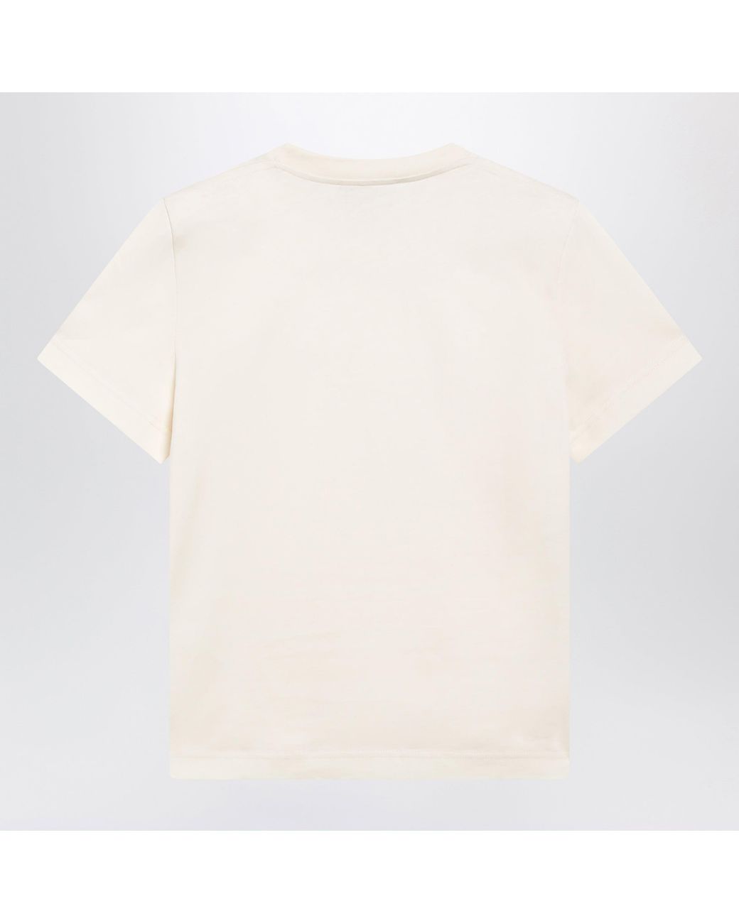 Jacquemus Natural Light Fitted T-Shirt With Grosgrain Logo