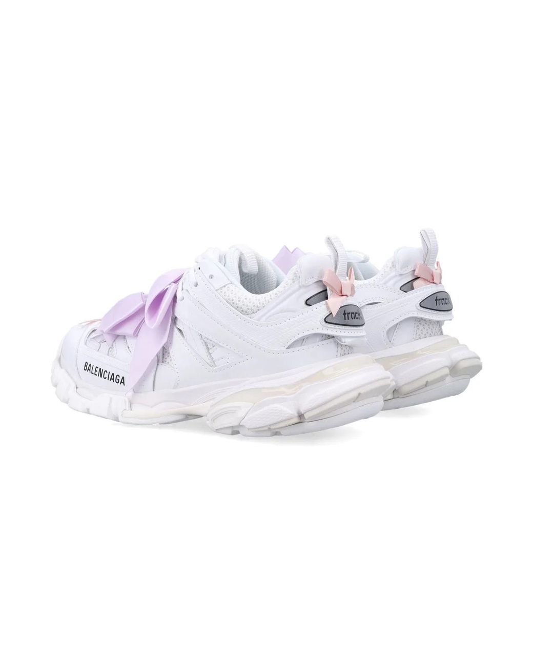 Balenciaga Purple Track Bow-Embellished Sneakers