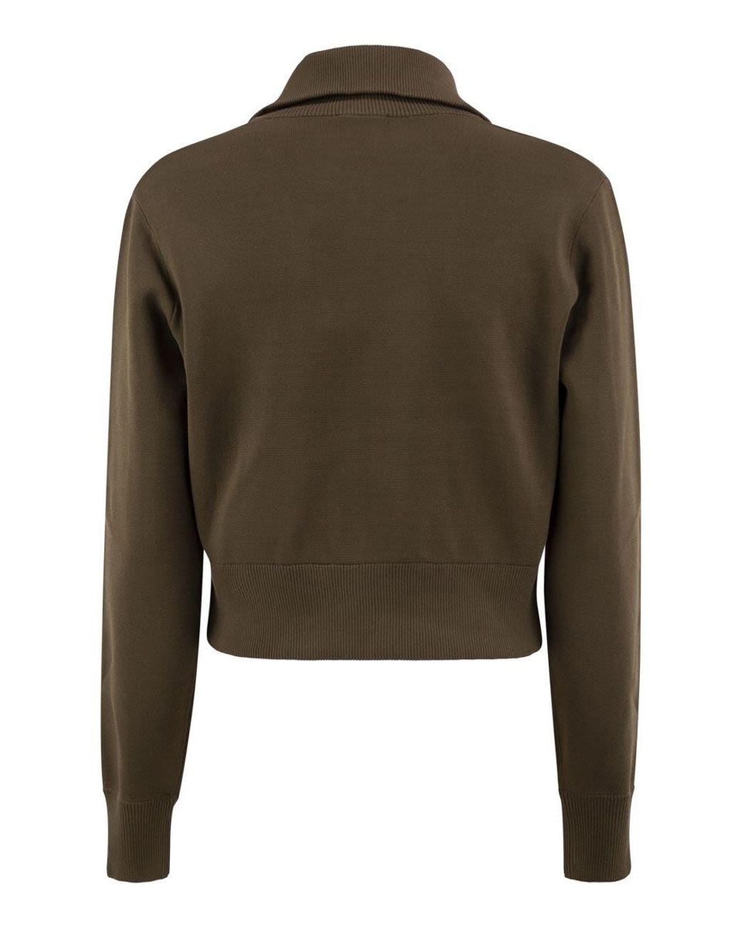Autry Green Track Jacket With Zip And Contrast Stripes