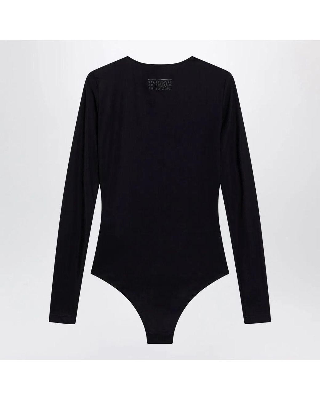 MM6 by Maison Margiela Black Lycra Jersey Bodysuit