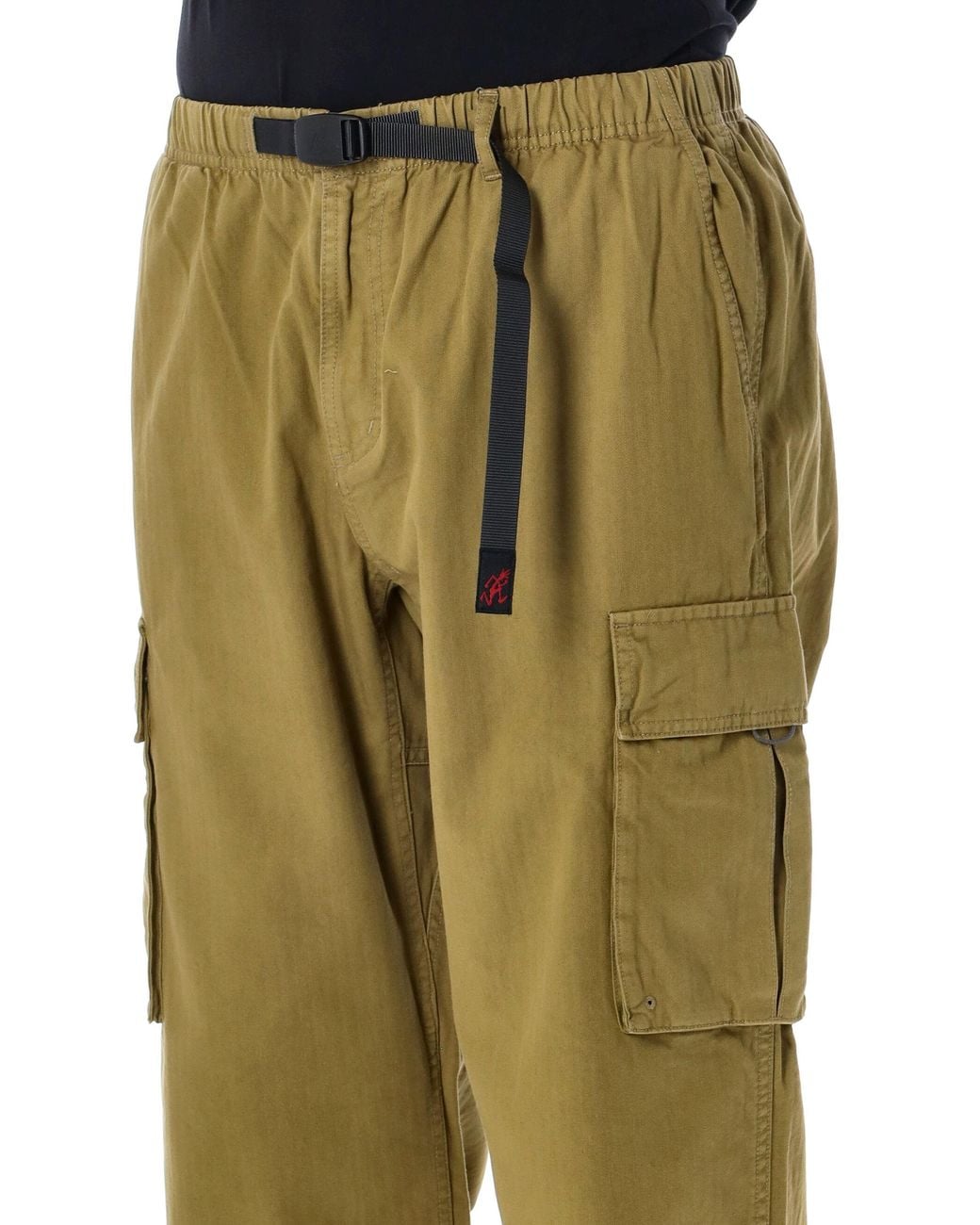 Gramicci Green Herringbone Cargo Pants for men