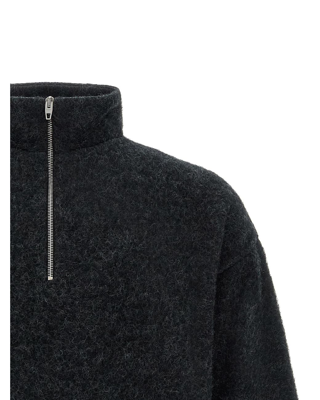 Jil Sander Blue Half-Zip Sweatshirt for men