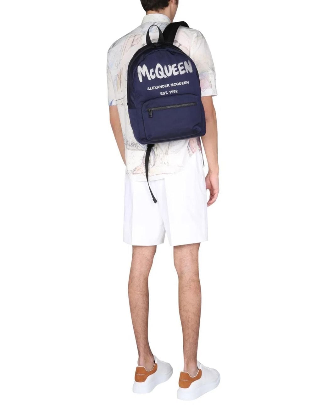 McQueen White Tailored Bermudas for men