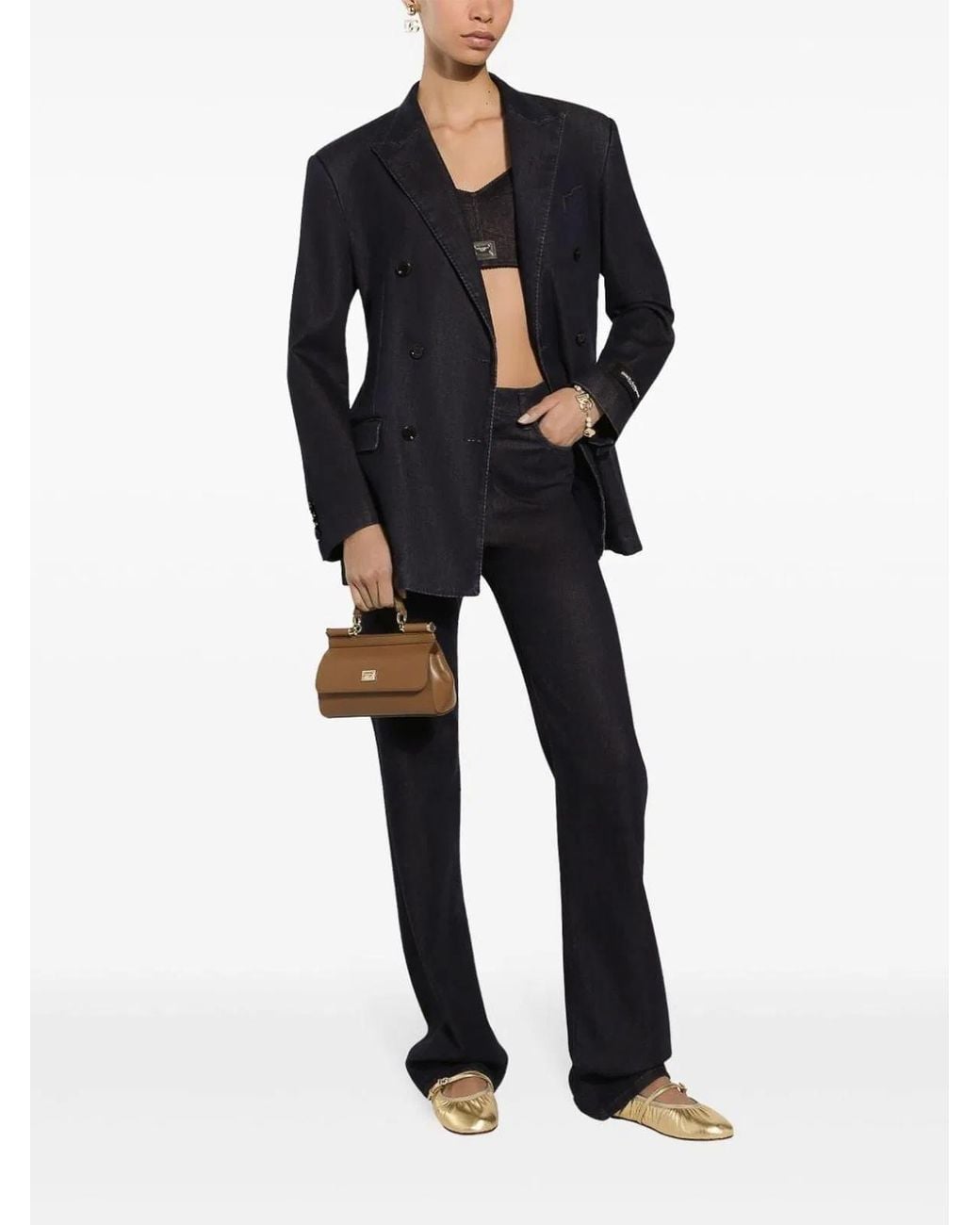 Dolce & Gabbana Black Dolce & Gabbana Cotton Elastan Modal Silk Lyocell Jacket