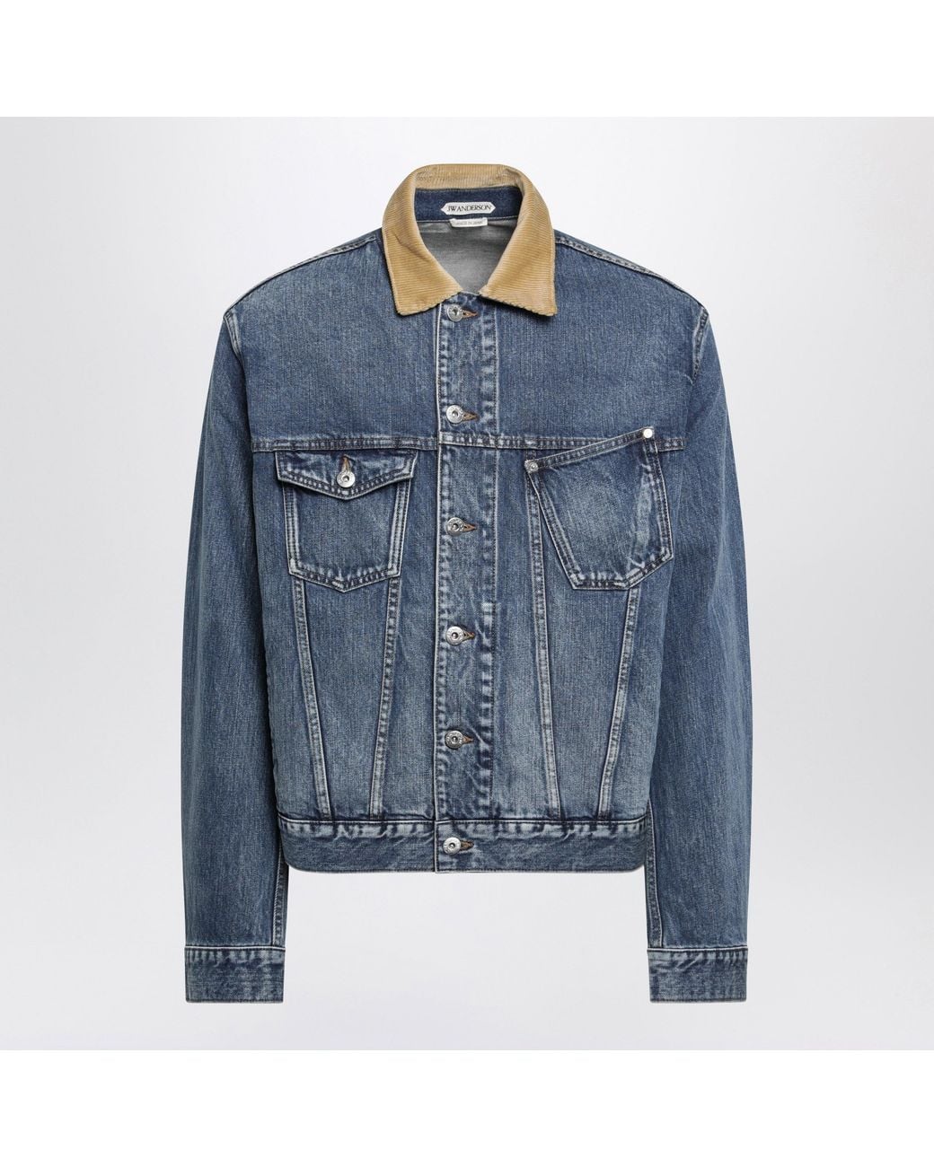 J.W. Anderson Blue Jw Anderson Denim Jacket With Ribbed Collar for men