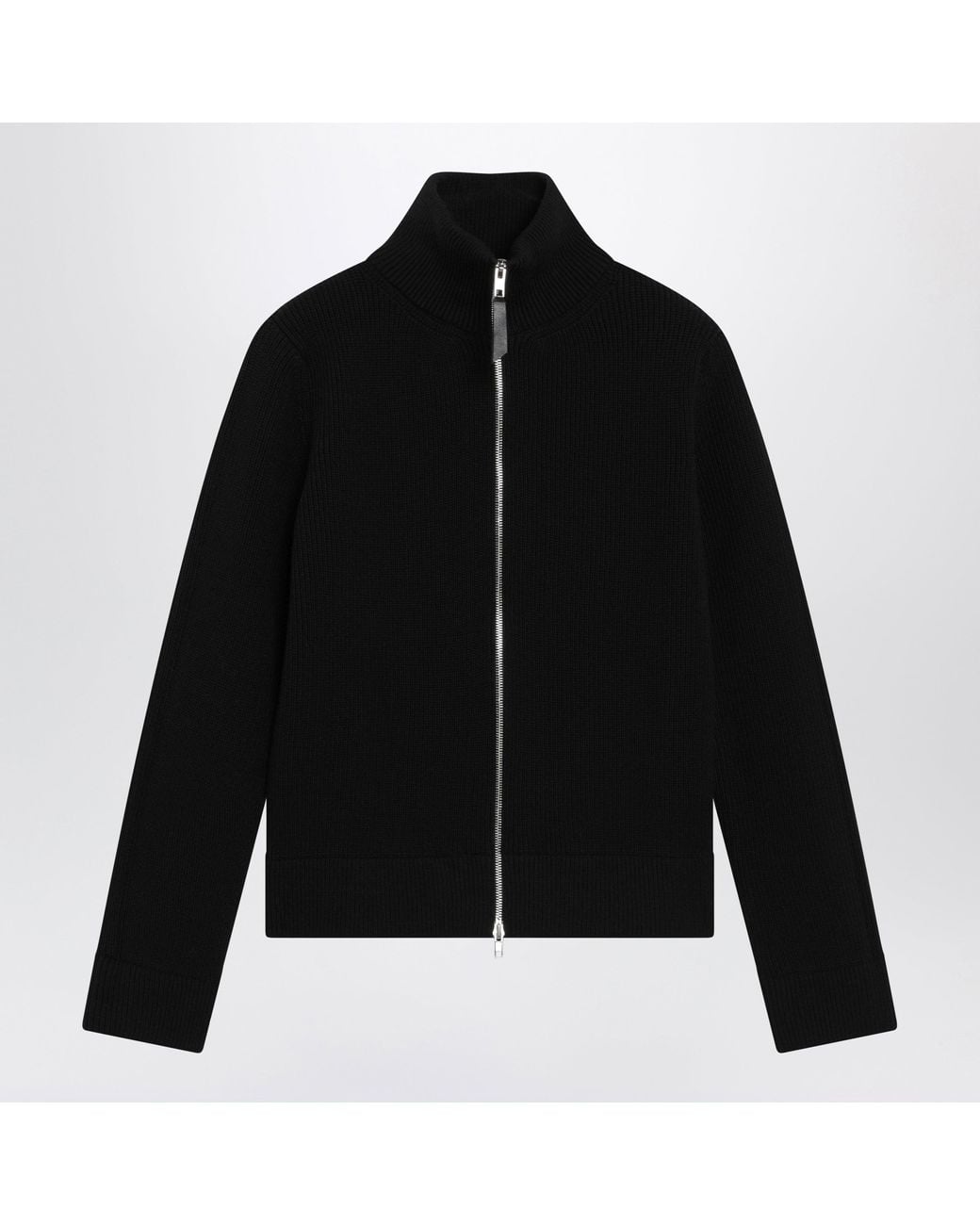 Maison Margiela Black Wool-Blend Zip Cardigan
