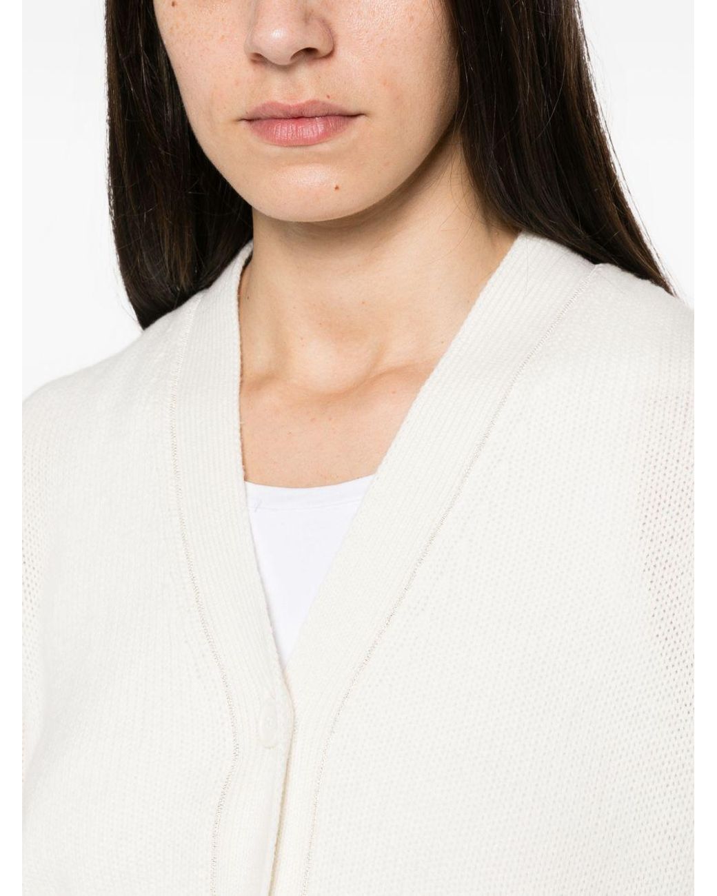 Fabiana Filippi White Cashmere Cardigan
