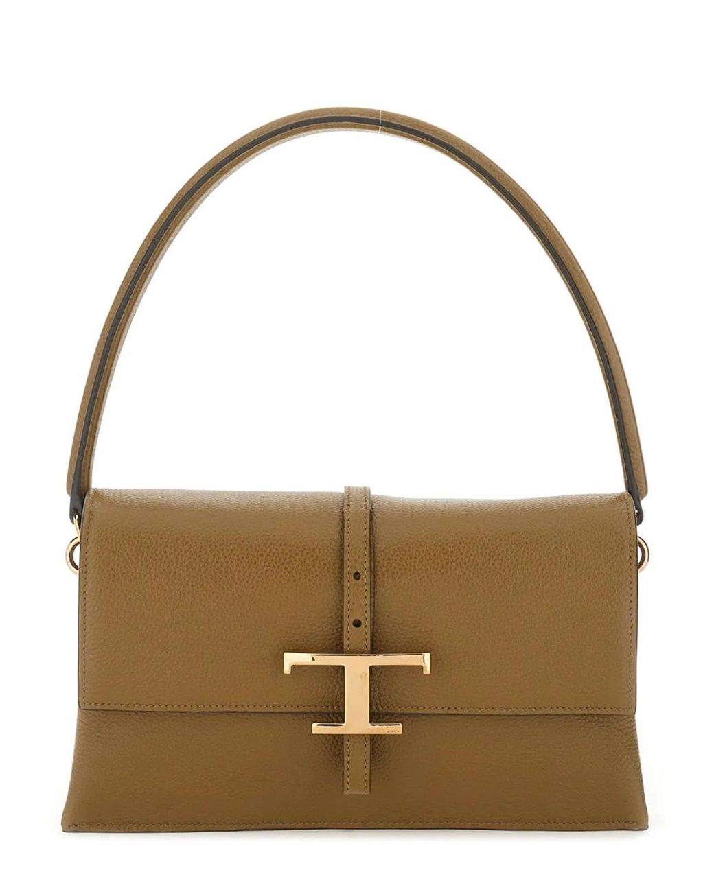 Tod's Brown T Timeless Flap Bag