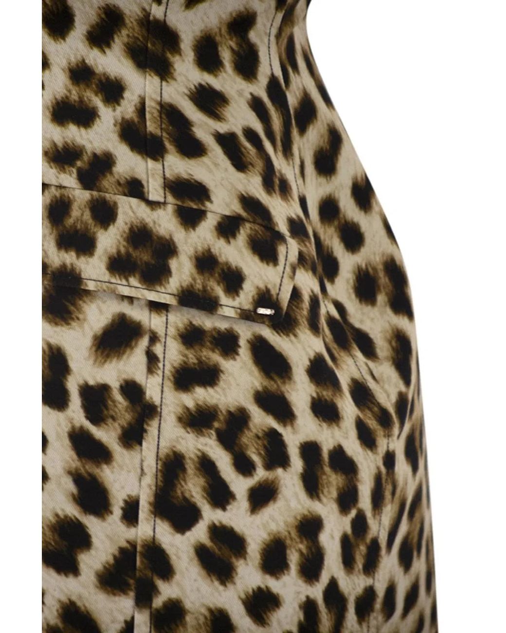 Max Mara Black Spxlonza – Cotton Mini Dress With Animal Print
