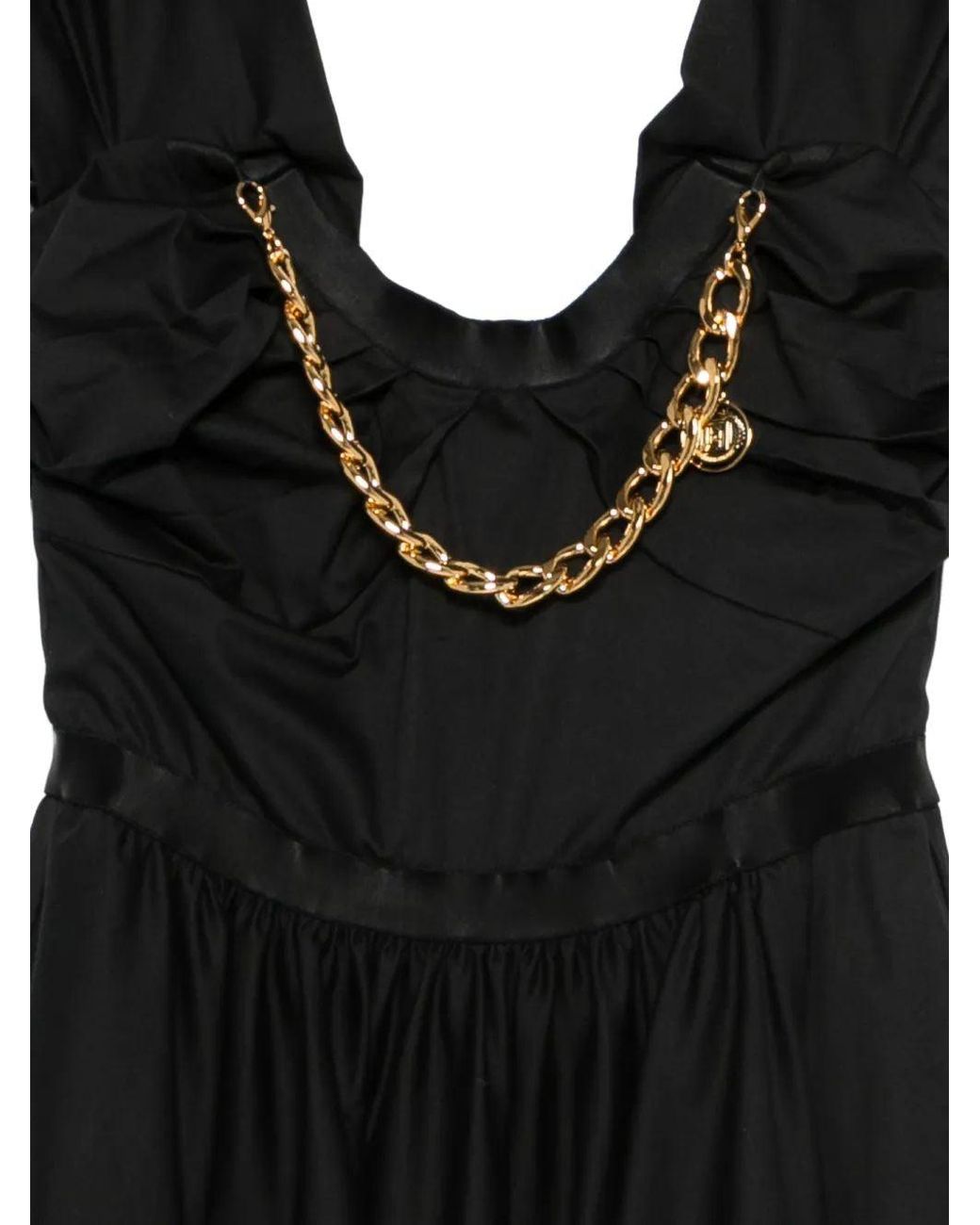 Elisabetta Franchi Black Viscose Dress