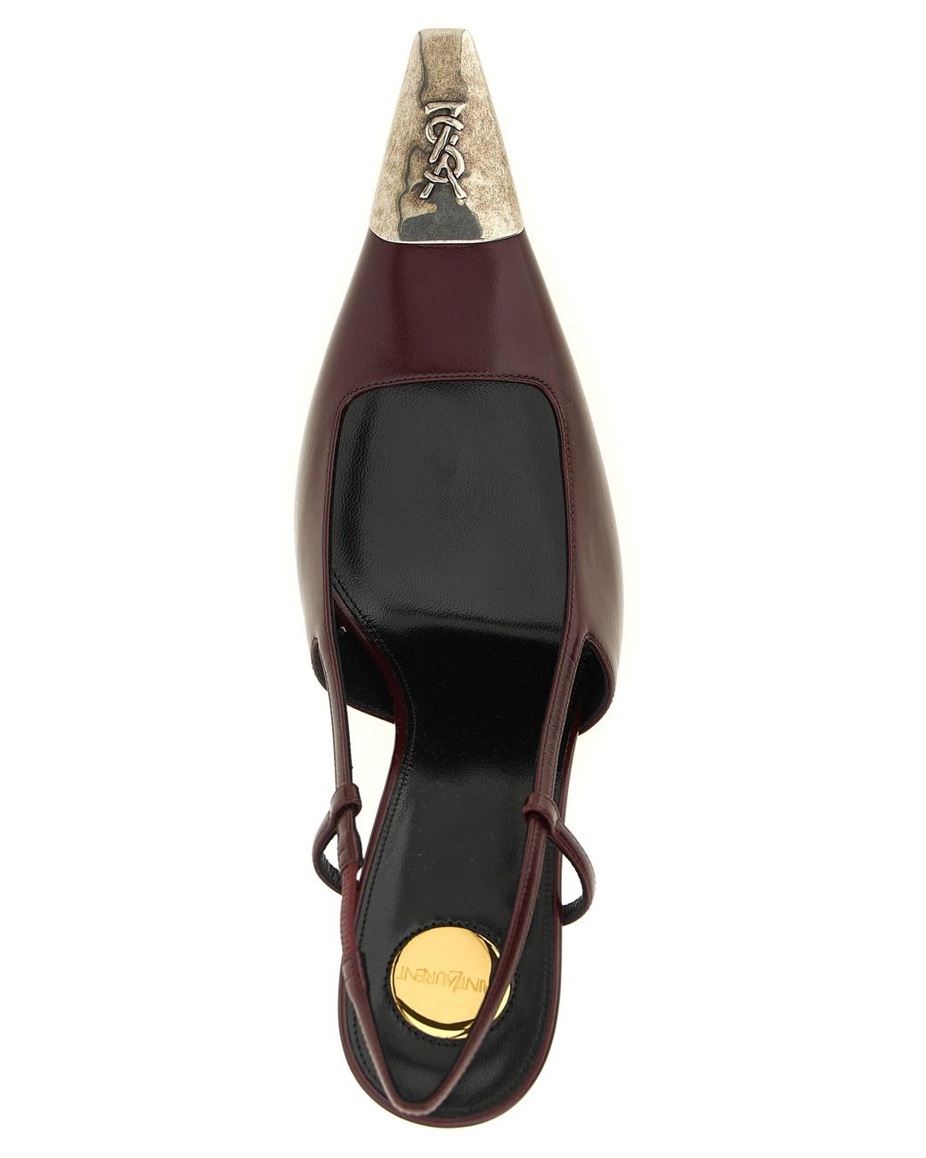 Saint Laurent Brown 'Jeanne' Slingback