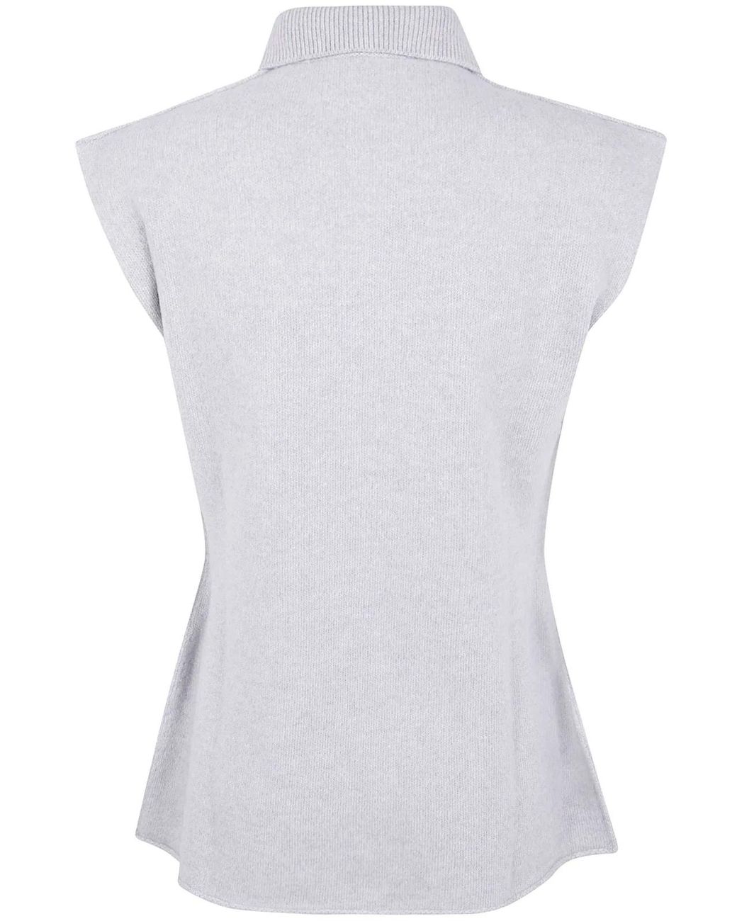Sofie D ́hoore White Wool Waistcoat