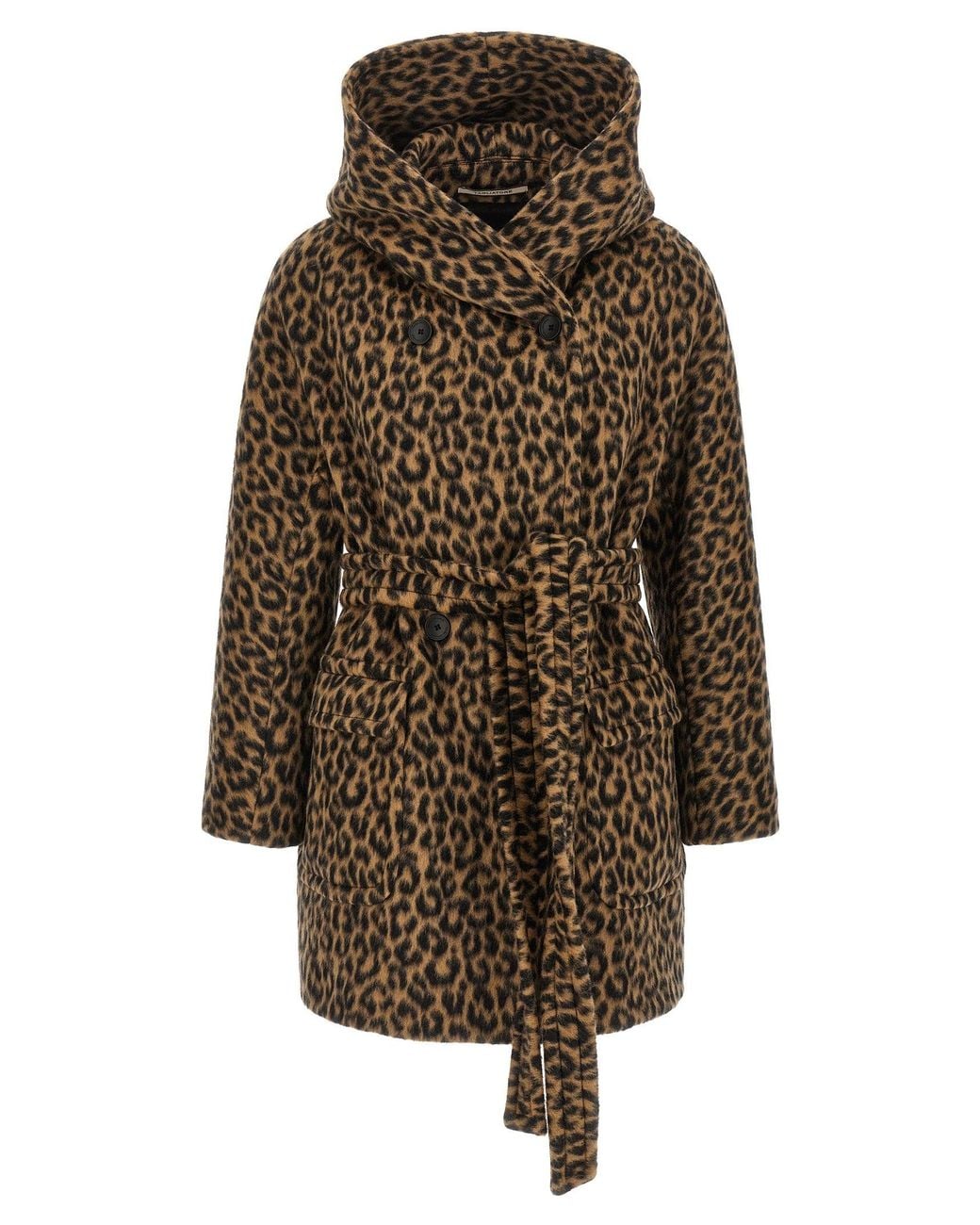 Tagliatore Brown Belted Coats