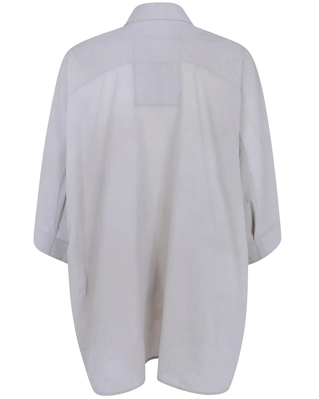Ziggy Chen Blue Short Sleeves Back Gathered Shirt