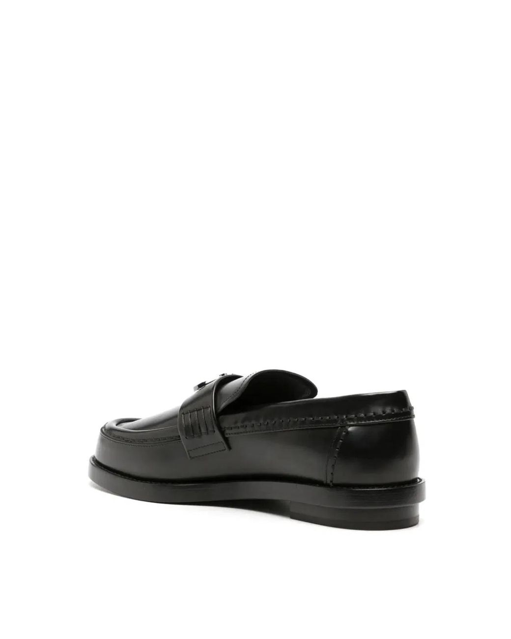 McQueen Black Seal Logo Plaque Loafers