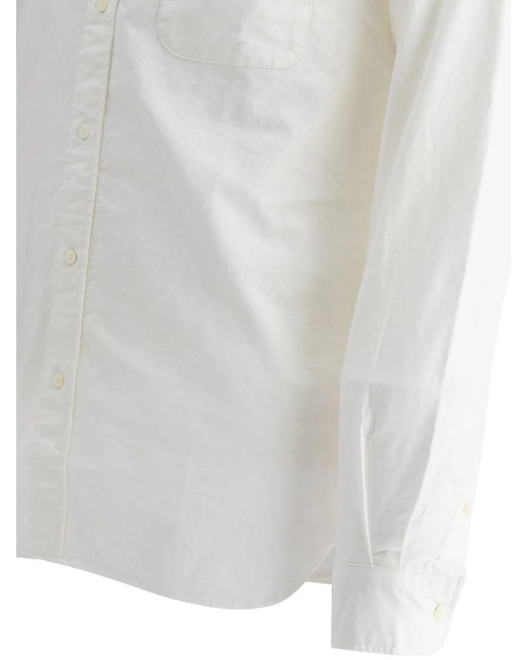 Beams Plus White "Bd Oxford" Shirt for men
