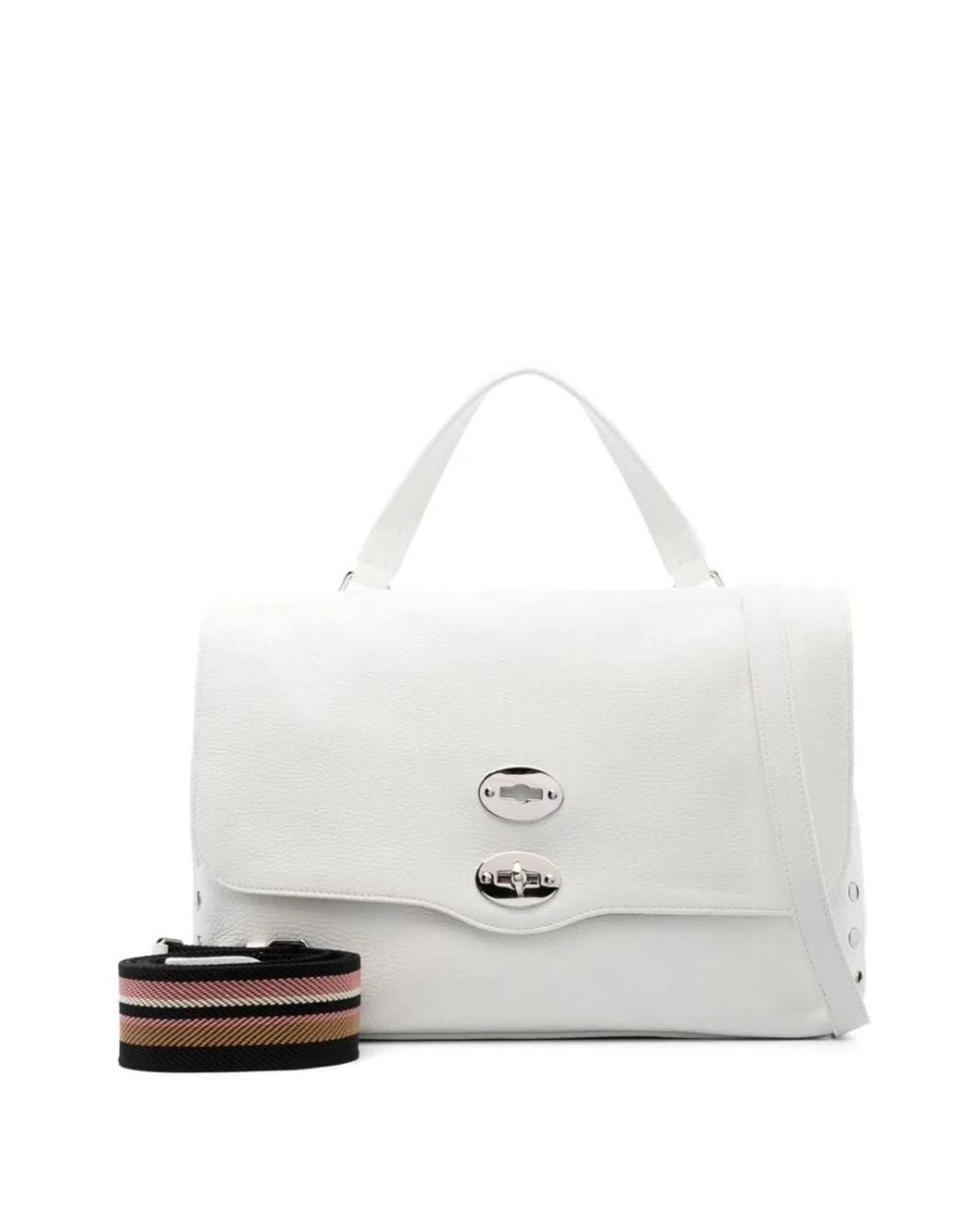 Zanellato White Medium Postina Daily Giorno Bag