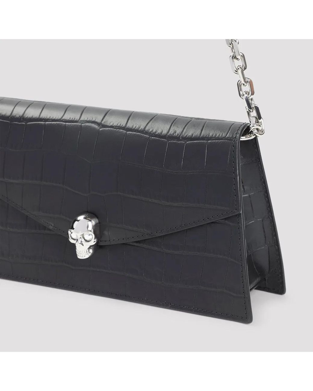 McQueen Black Skull Mini Bag