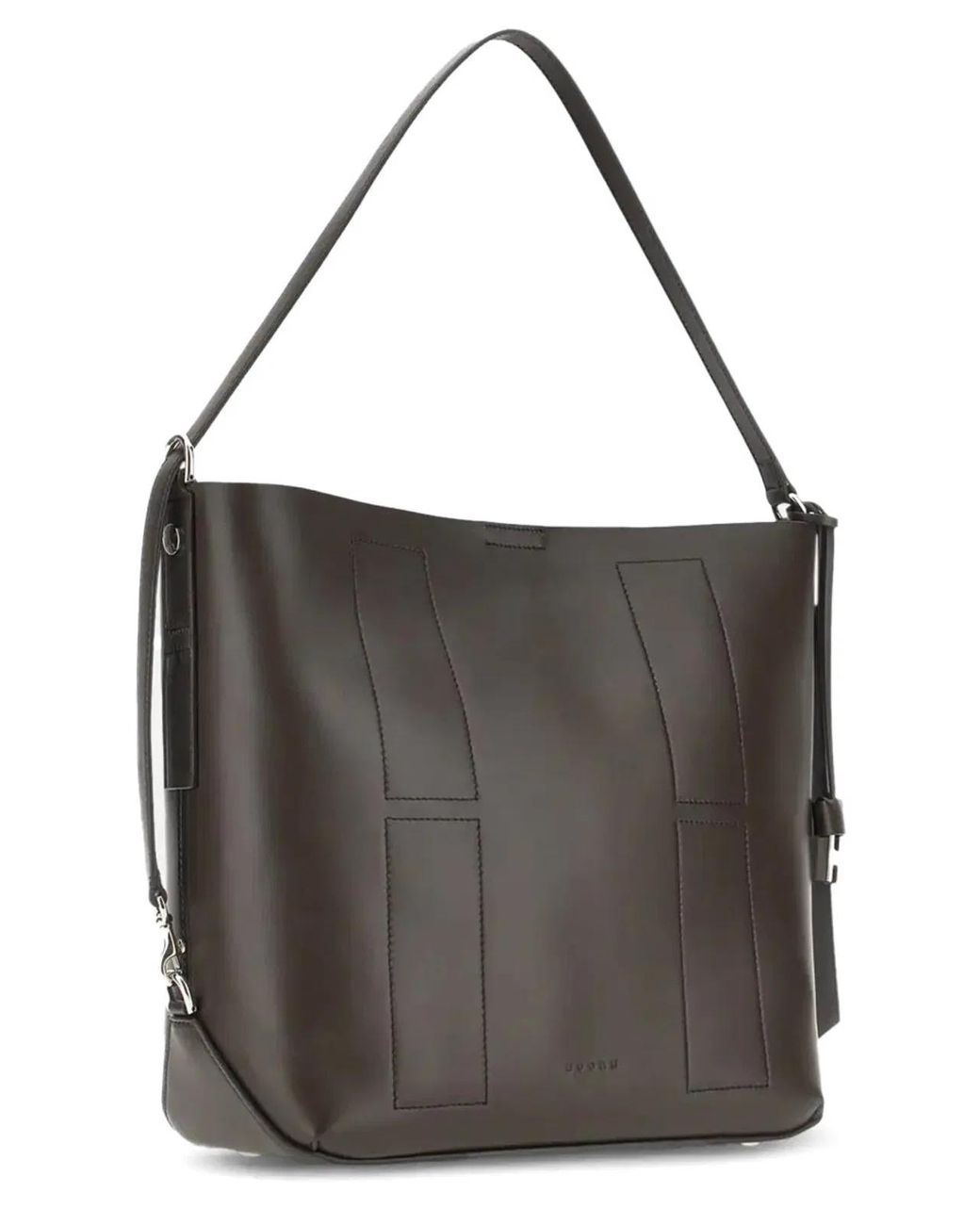Hogan Black Medium Hobo Bag Hocket Calfskin Shoulder