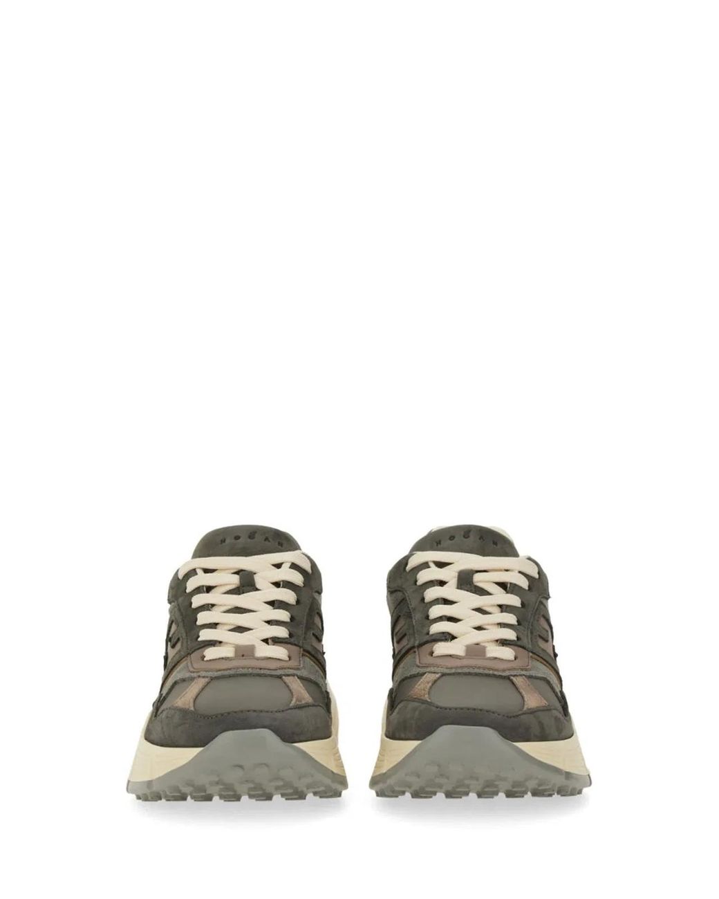 Hogan Green Color Block Sneakers