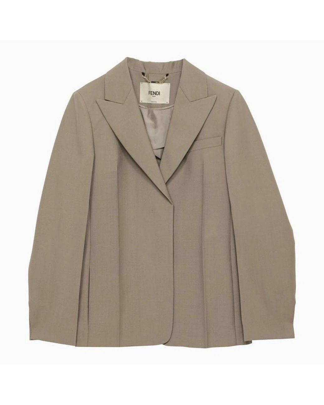 Fendi Brown Single-Breasted Jacket