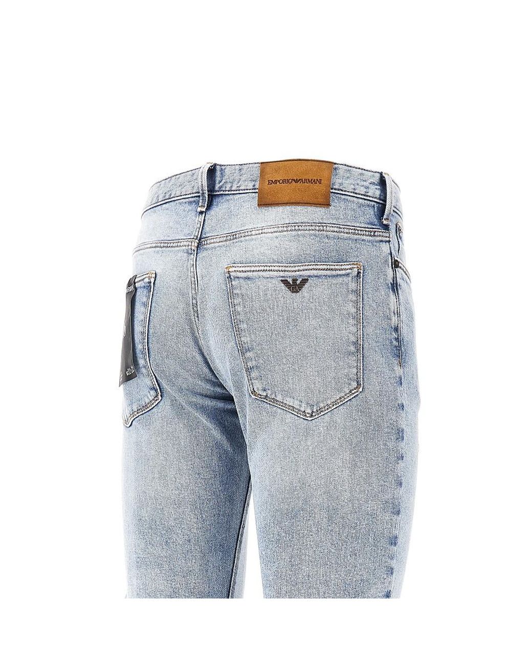 Emporio Armani Blue Stretch Denim J06 Jeans for men