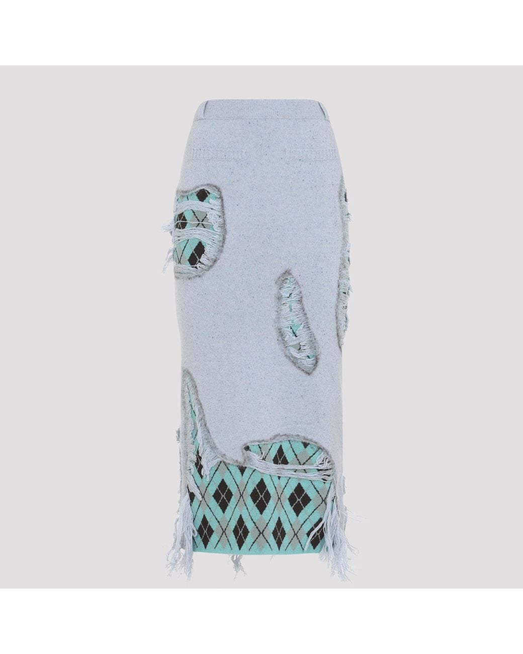 Moschino Couture Blue Midi Knit Skirt