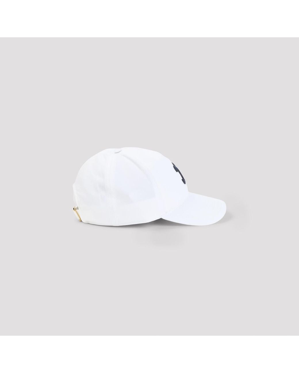 Céline White Triomphe Cotton Baseball Hat