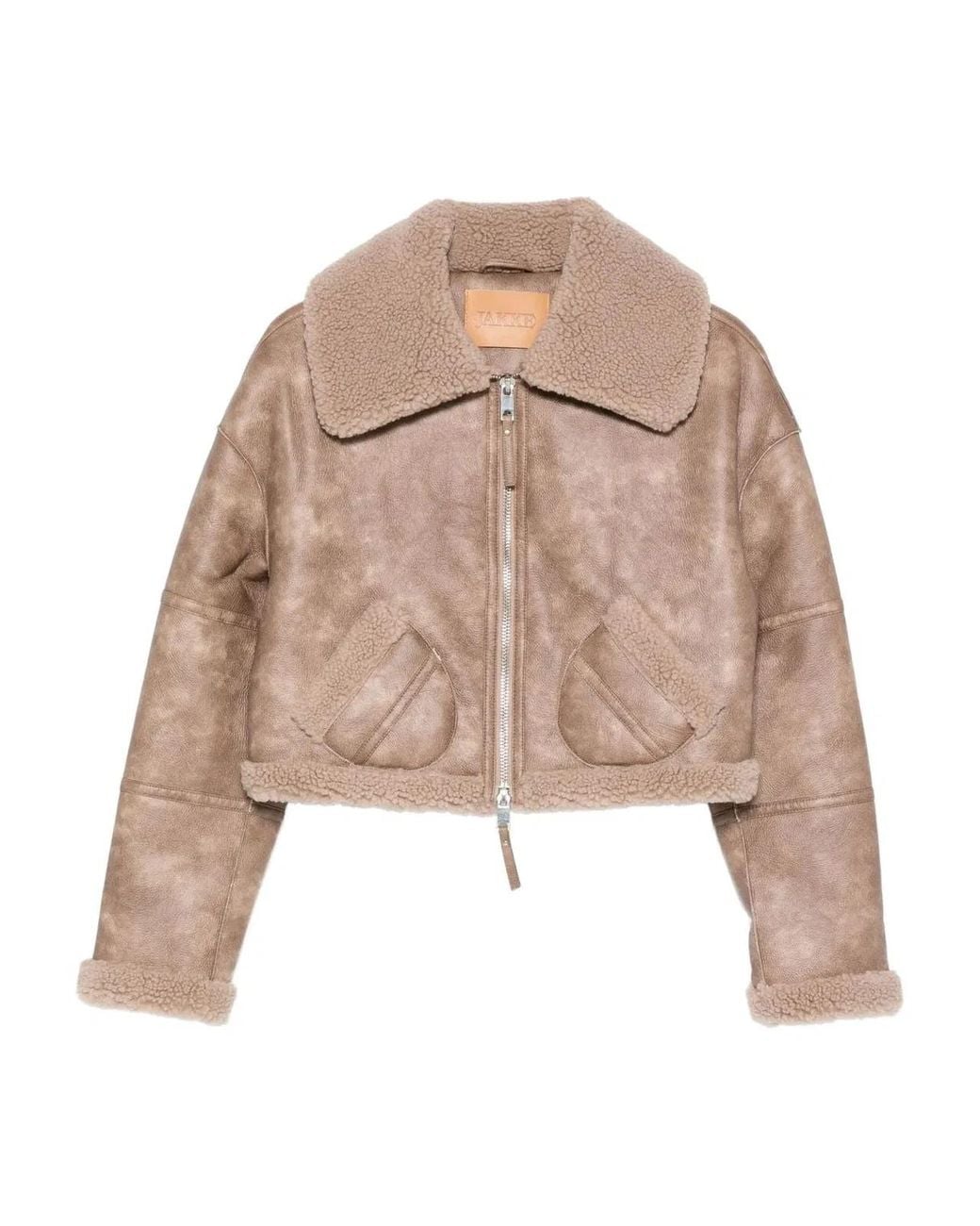 Jakke Natural Aviator Cropped Jacket