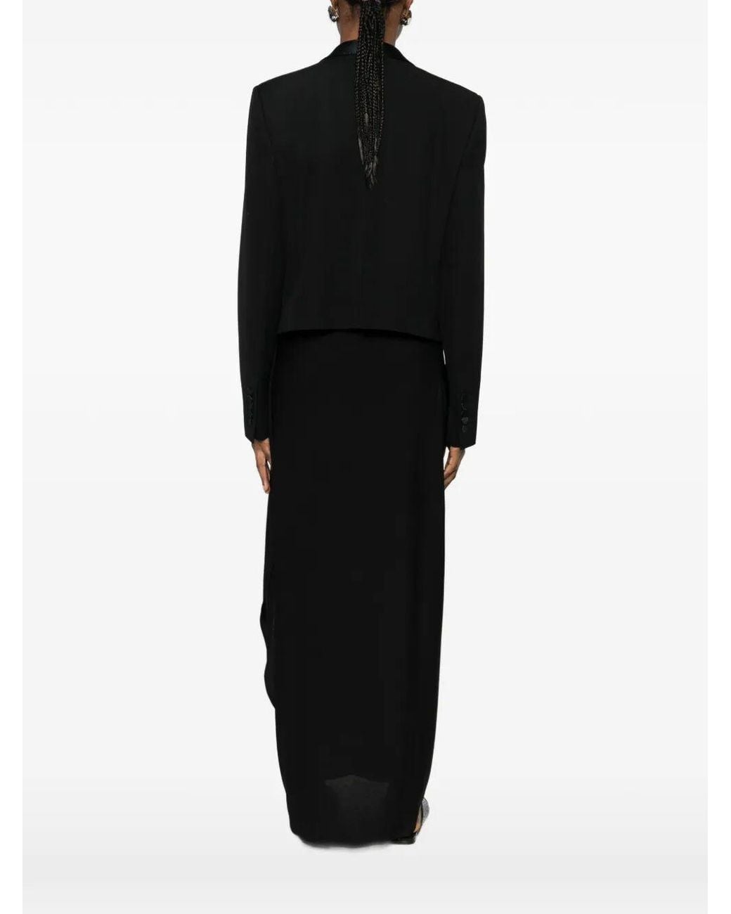 Tom Ford Black Cropped Single-Breasted Jacket