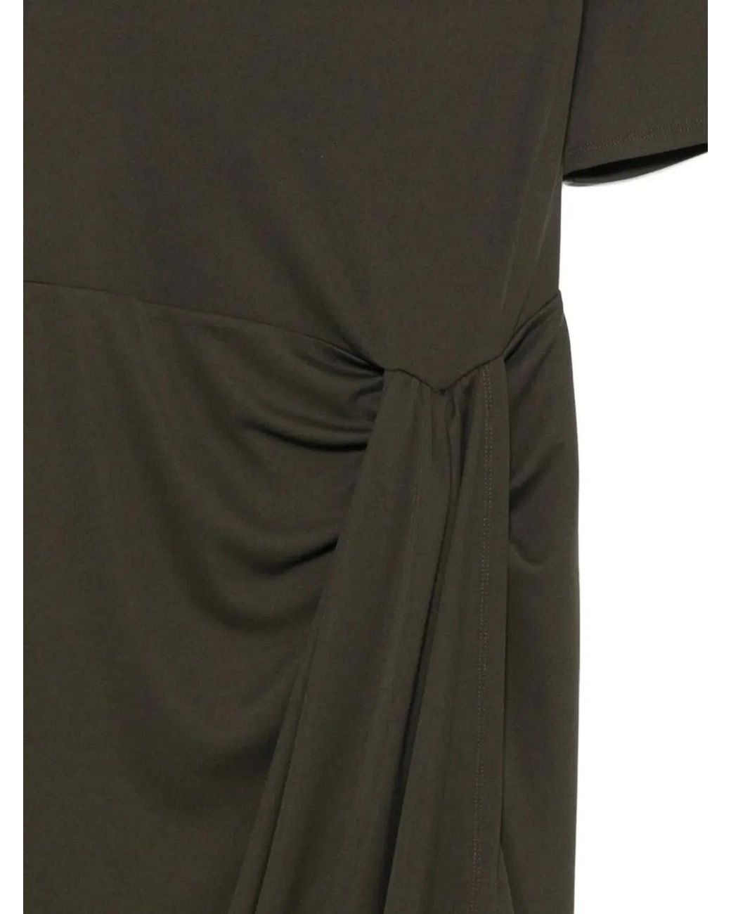 ROTATE BIRGER CHRISTENSEN Green Draped Midi Dress
