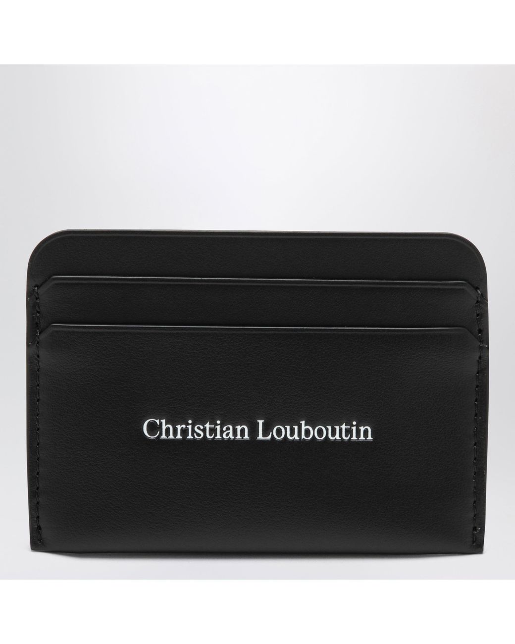 Christian Louboutin Black Leather Card Holder for men