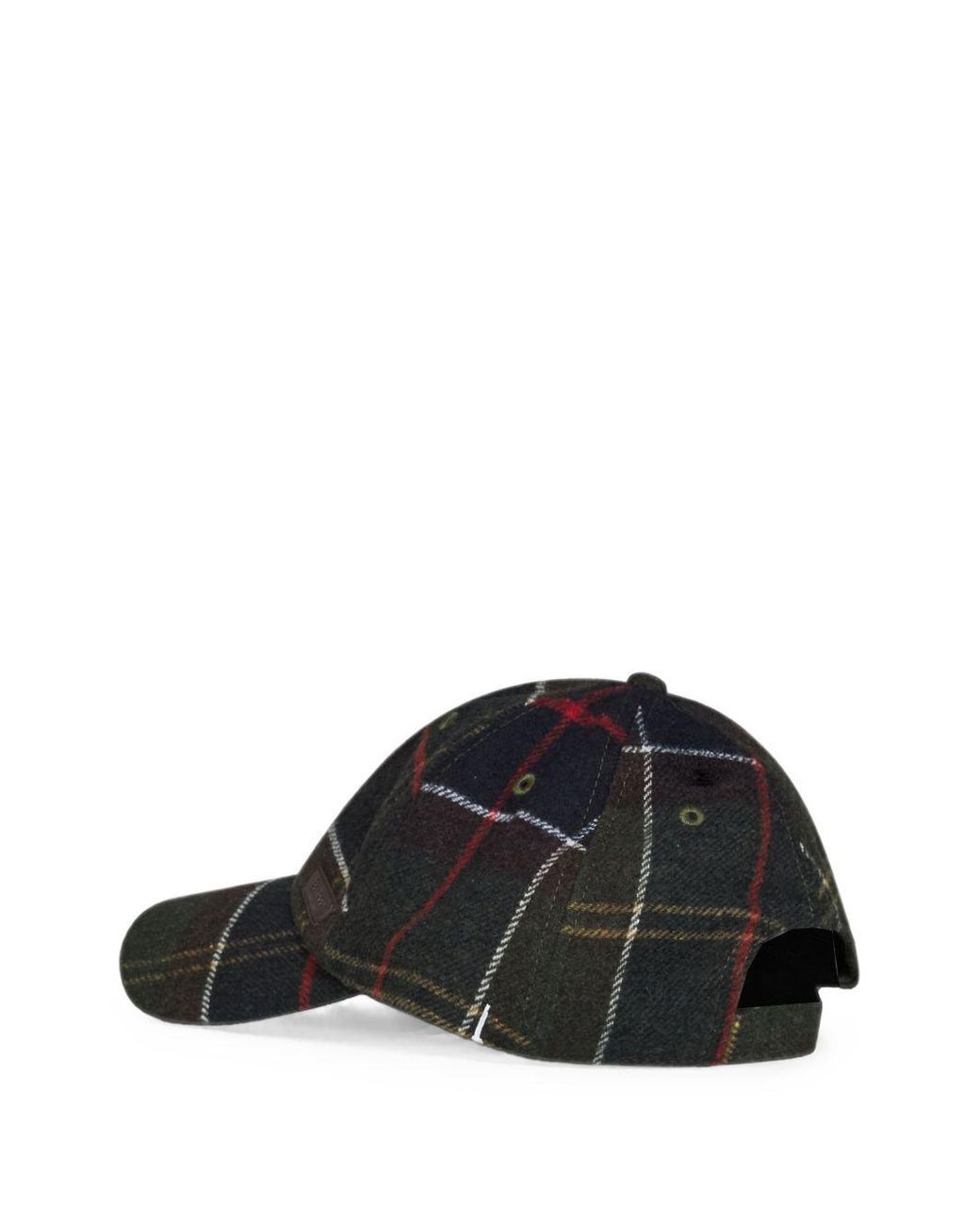 Barbour Black Tartan Cotton Hat for men