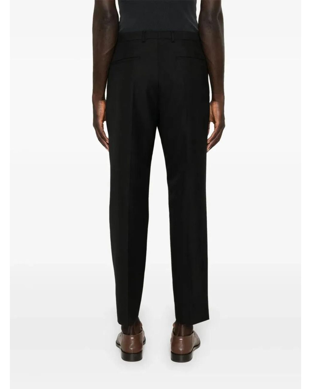 Gucci Black Polyester Wool Pants for men