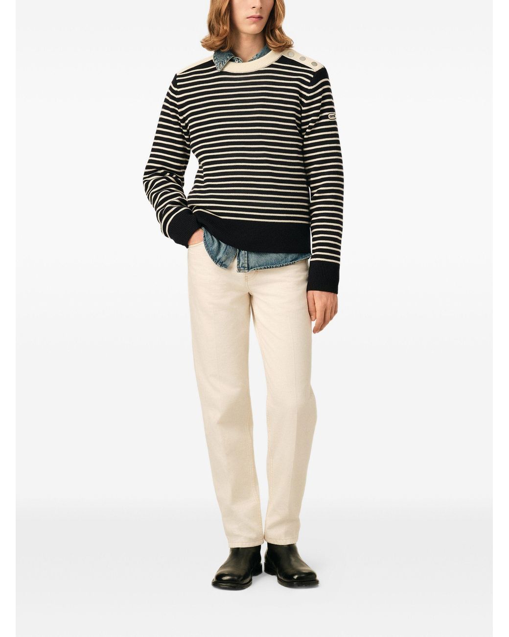 AMI White Parisian Fit Jeans for men