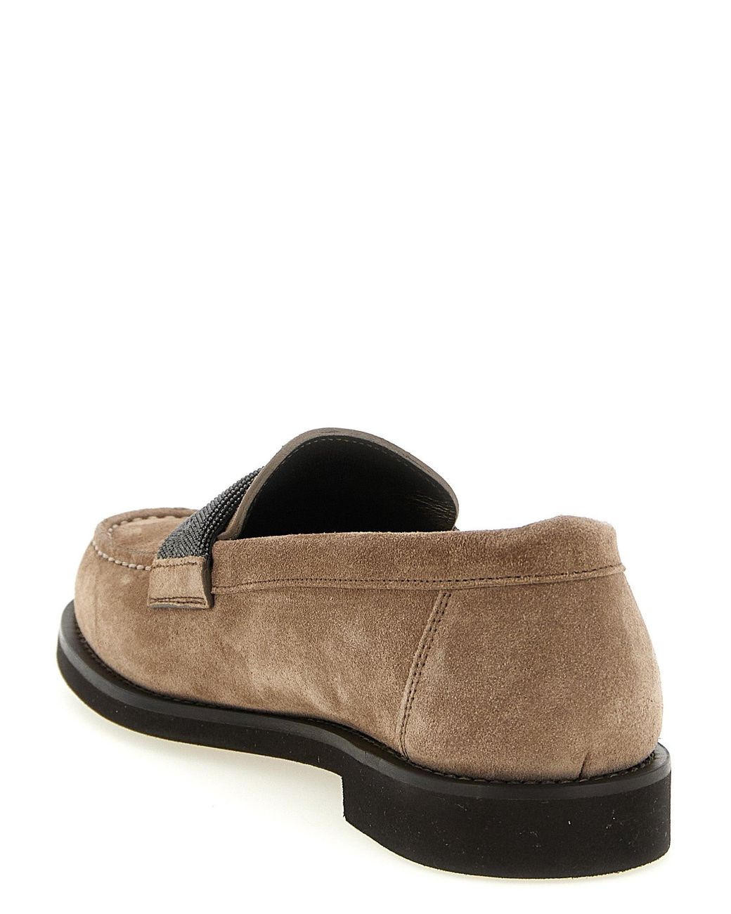 Brunello Cucinelli Brown 'Precious Clamp' Loafers