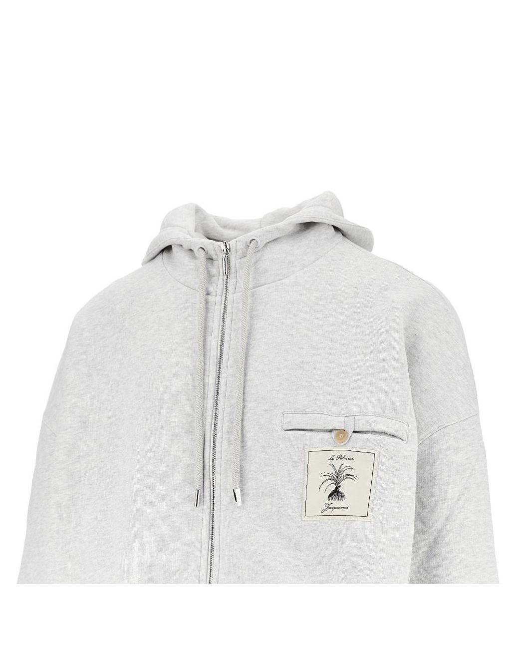 Jacquemus Gray Torneo Full-Zip Hoodie for men