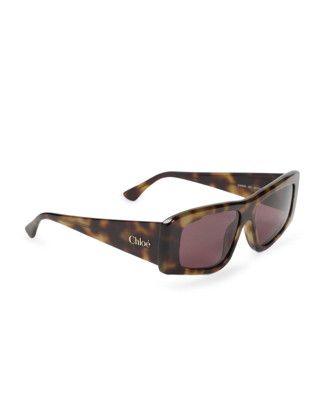 Chloé Rectangle-Frame Sunglasses in Brown | Lyst UK